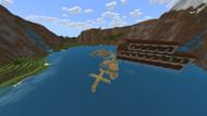 Minecraft 1.20 doesn't seem to always place villagers in the safest of spots (Image via Mojang)